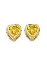 marvelous small gold heart baby birthstone earrings 